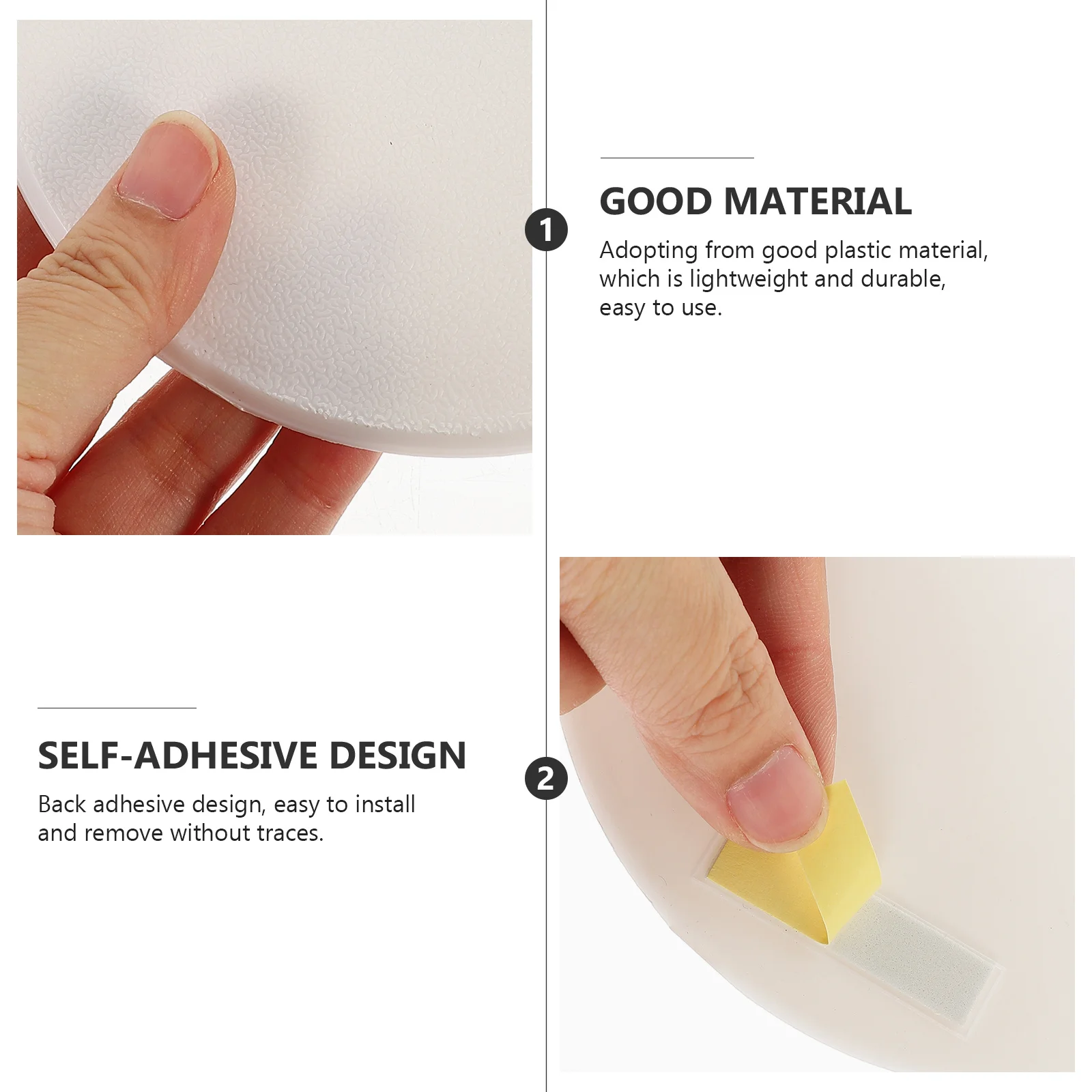 

5Pcs Door Handle Anti-Collision Stickers Soft Pads Wall Protector Plastic Noise Reduction Home Decor Wall Bumper Guards