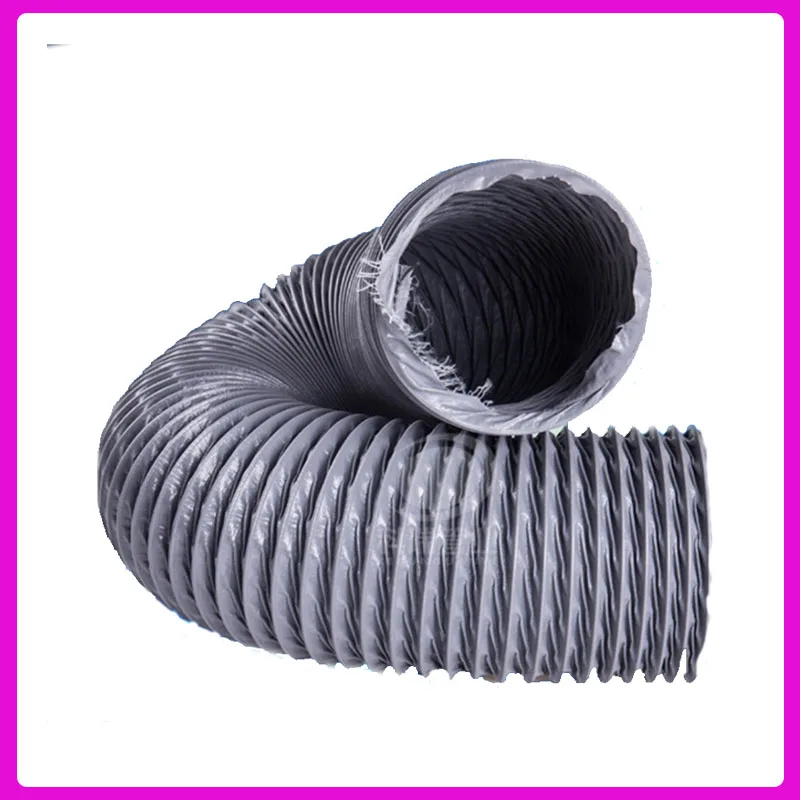 1PC 100mm/125mm/150mm Nylon Cloth Duct High Temperature Ventilation Pipe Steel Wire Hose Flexible Ventilation Pipe