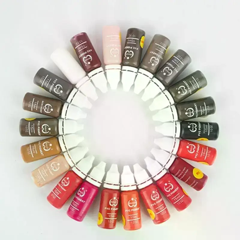 15ml Professional Tattoo Ink Set Permanent Makeup Eyebrow Lips Eyeliner Tattoo Color Microblading Pigment Body Beauty Art Supply