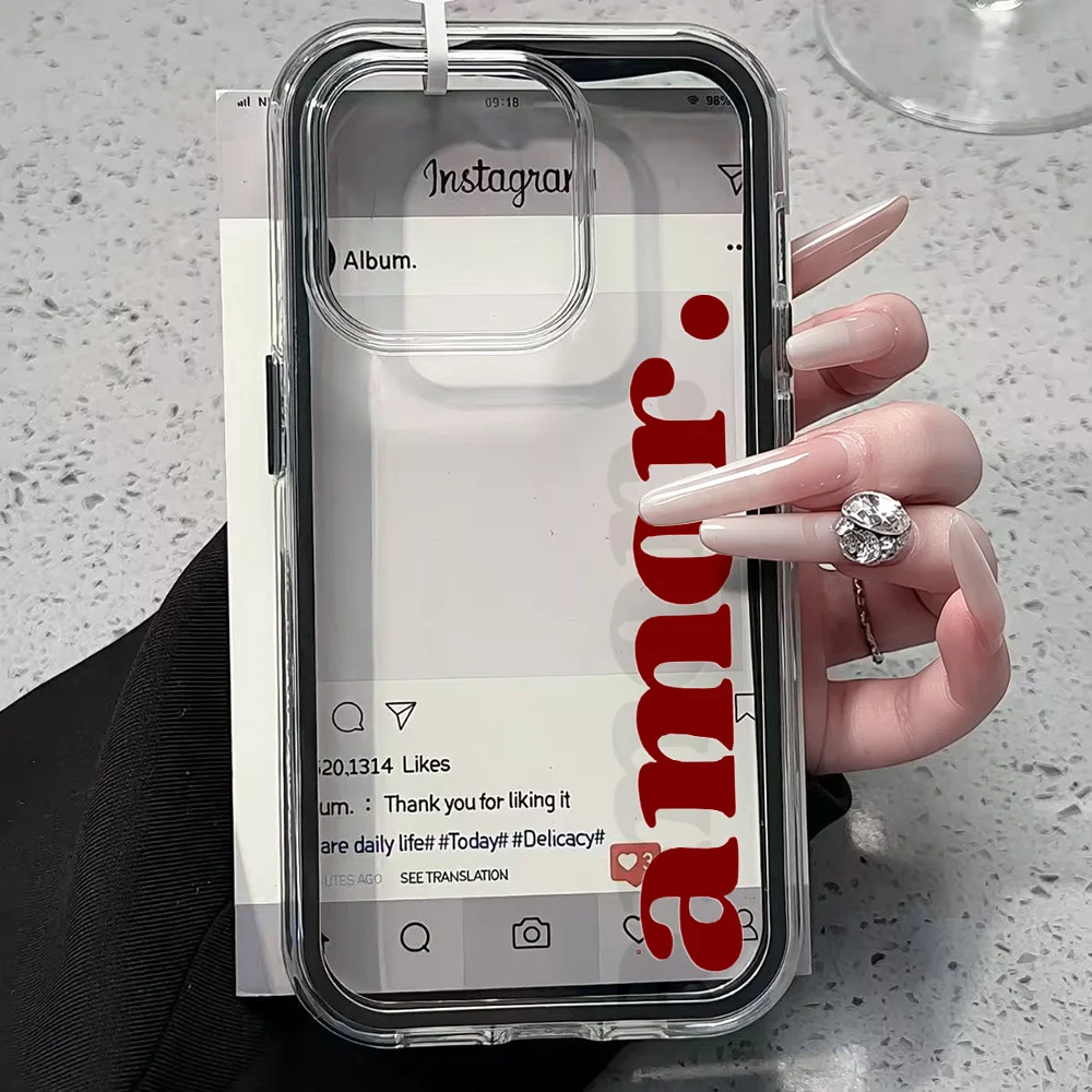 Creative Amor Handyhülle für Samsung Galaxy S26 Ultra S25 S24 edge s22 s23 Plus FE A57 A54 A55 A16 A35 A36 A37 5G Transparente Hülle – Detail 2