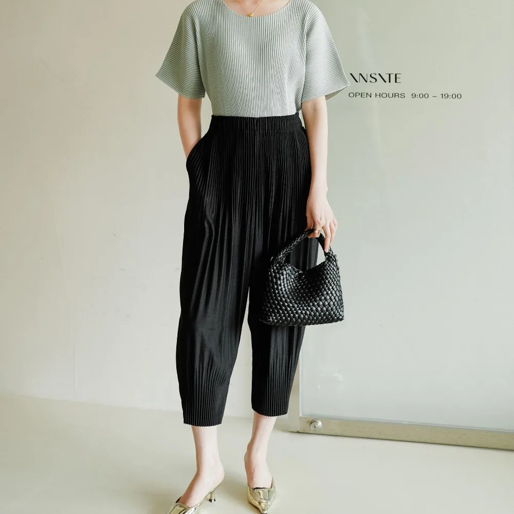 

Miyake Folds 2024 Fall, Spring and Winter Models Thickened Fabric Loose Casual Versatile Harem Pants Large Size Women's Clothing