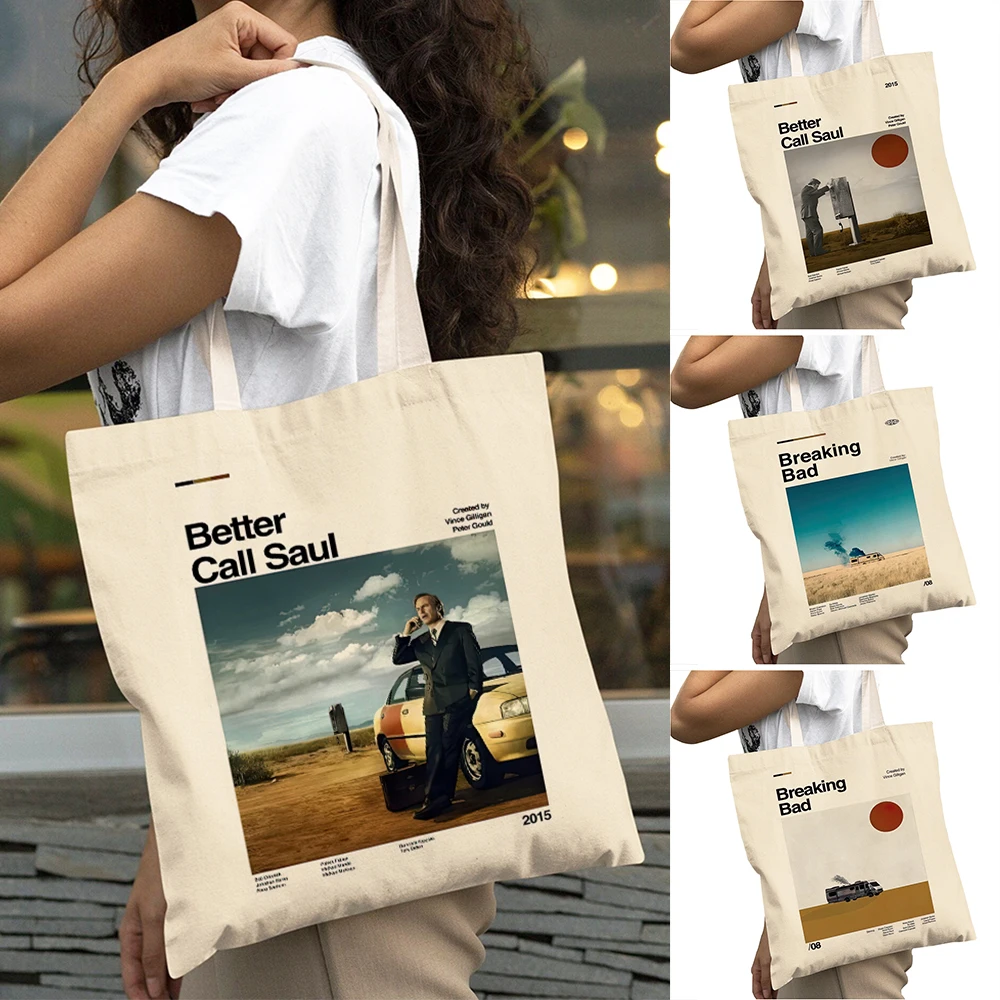 

Classic TV series and Movies Lady Shopping Bags 40x45cm Women Big Shopper Bag Double Print Reusable Girl Shoulder Tote Handbag