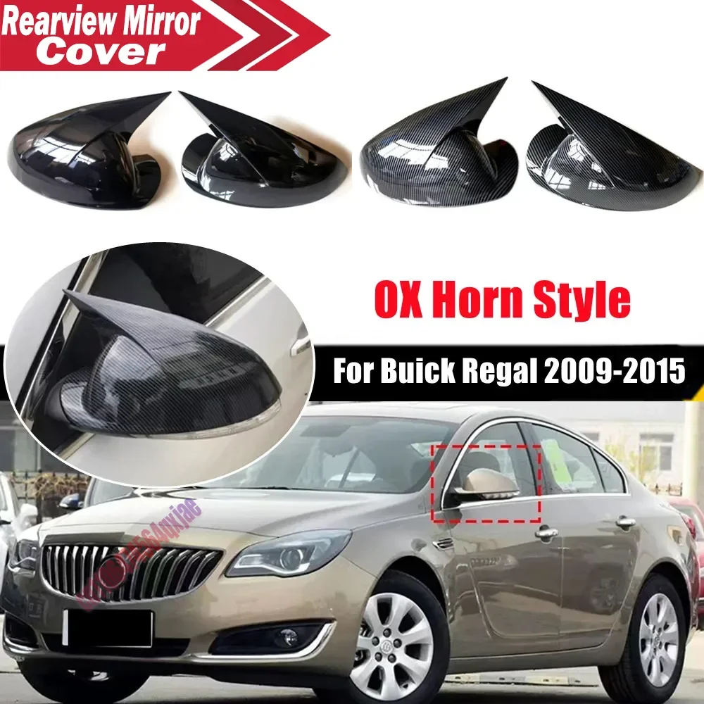 For Buick For Opel For Vauxhall Regal Insignia 2008-2016 ABS Rearview Side Mirror Cover Wing Cap Door Trim Adhesive Sticker