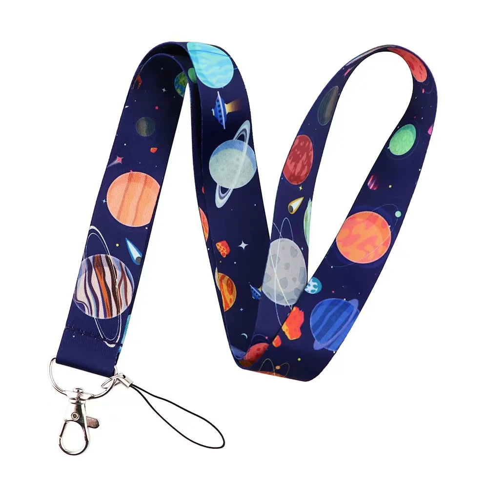 Wholesale!!! Neck Strap Starry Sky Lanyard For Phone Straps Keychain Camera Strap ID Card Gym USB Hanging Rope Accessories