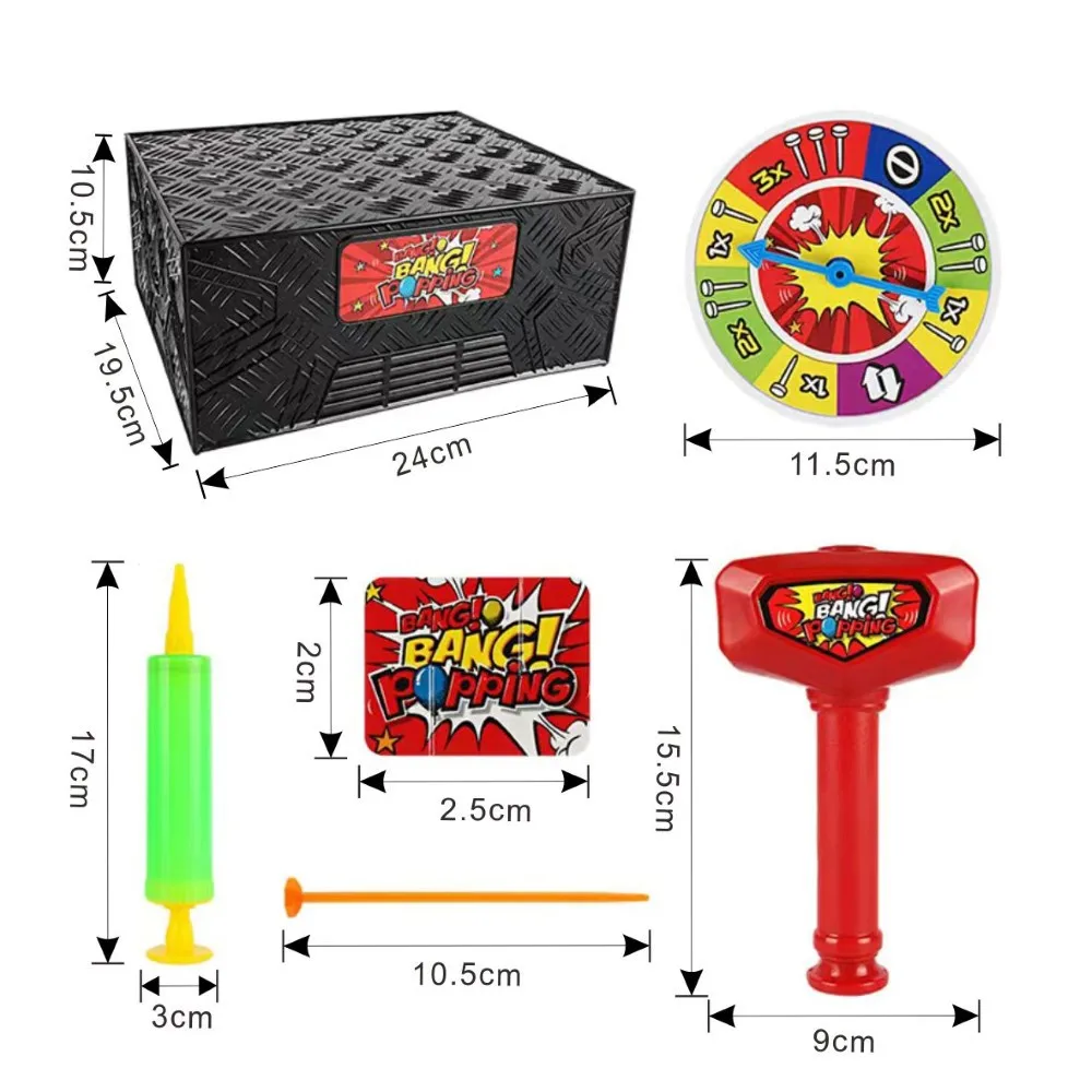 Table Toy Burst Balloon Game Knock Box Balloon Thrilling Party Party Casual Entertainment Game