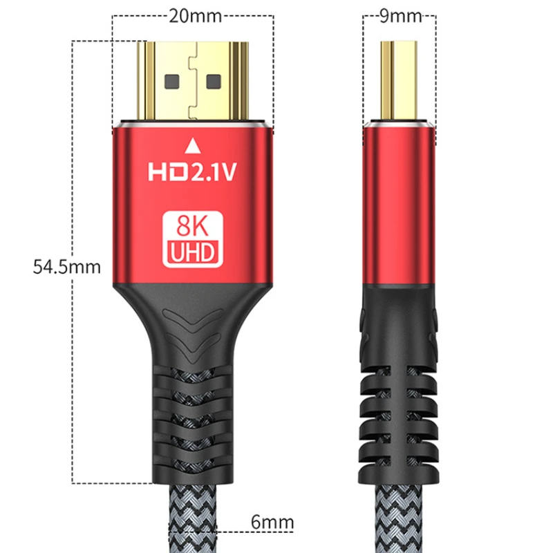 8K HDMI2.1 Cable High Speed HDMI 8K Cable 60HZ 2.1V 4K 144HZ 3D TV Computer Monitor Projector PS Game Console Audio And Video image 6