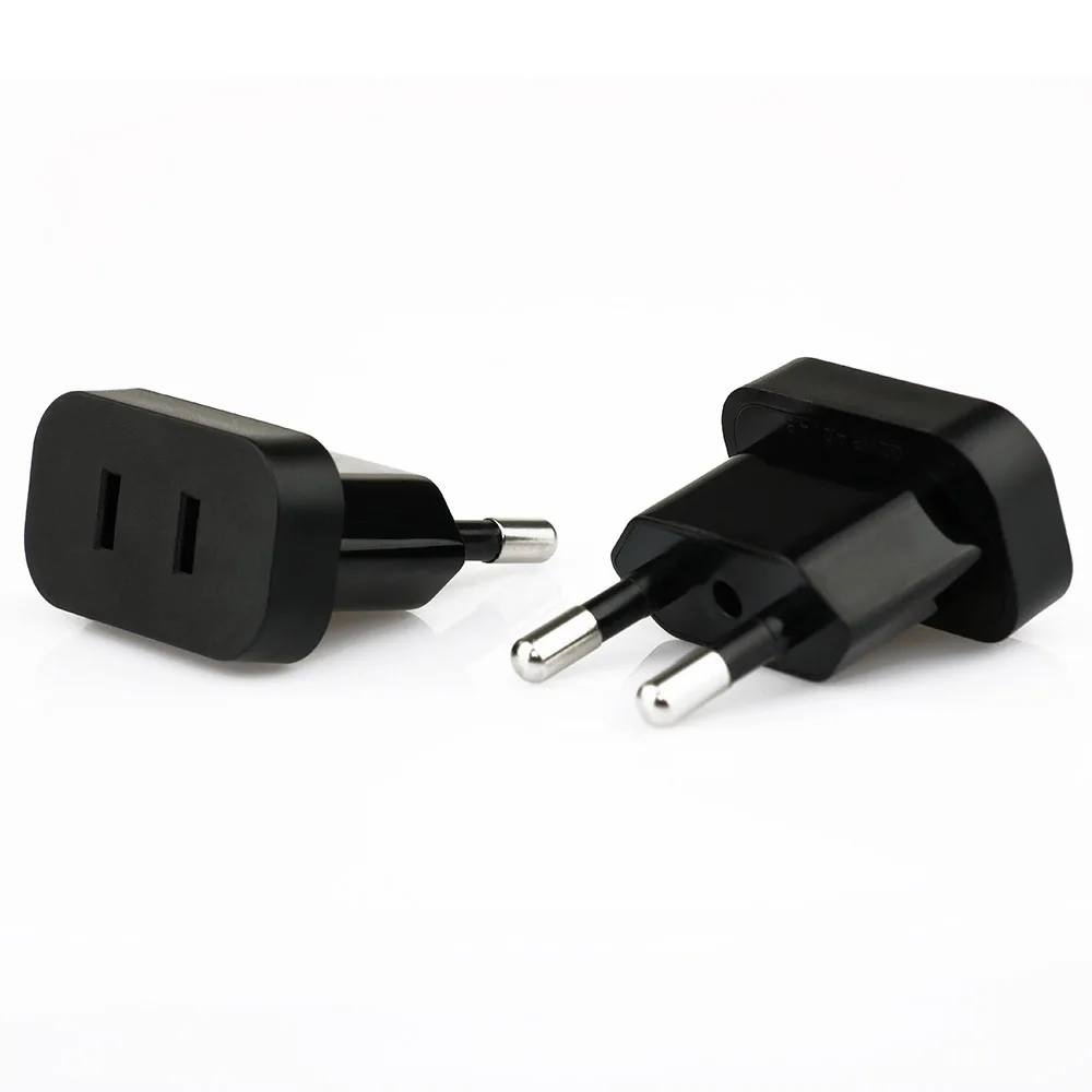 American China To EU Europe Travel Power Adapter 2 Pin CN US To EU Plug Adapter Euro Type C AC Converter Electrical Socket