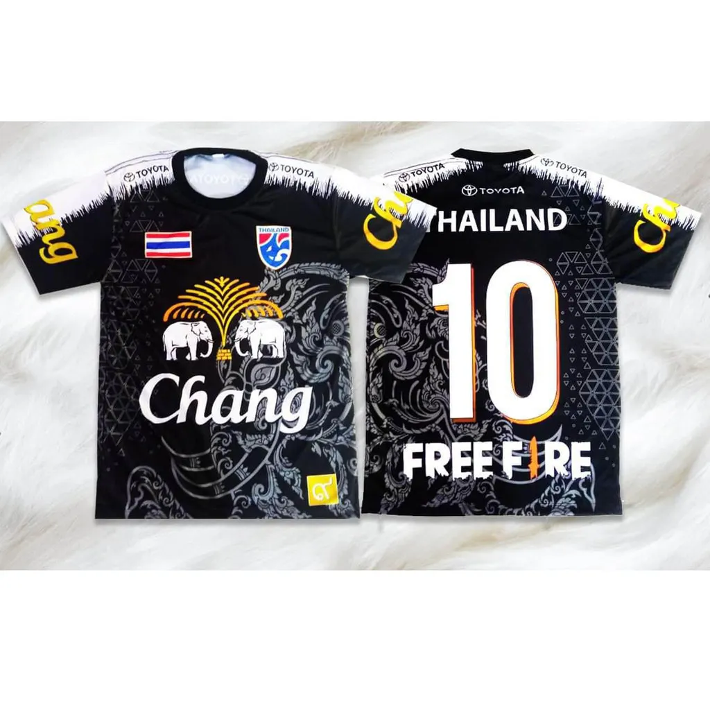 Thailand Football Jersey Number 10 Custom Name Soccer T Shirt Chang Elephant Graphic Sports Fan Jersey Men's T-shirts Tank Tops
