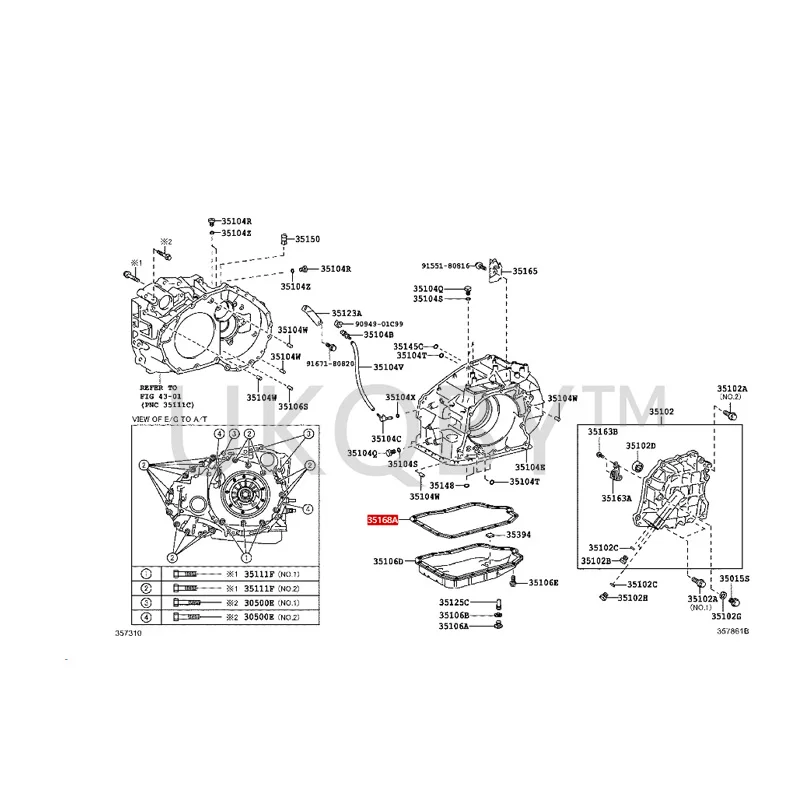 3516873010 To yo ta Visa Highlander Jieluchi Camry RAV4 proudly released Automatic transmission axle oil pan gasket