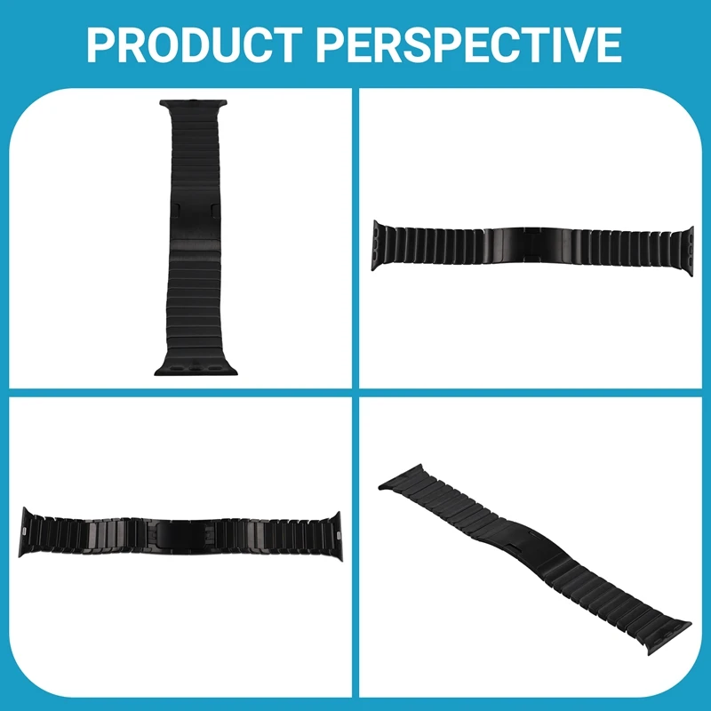 Strap For Apple Watch Band 38Mm Stainless Steel Bracelet Iwatch 9 Band Bracelet Wristband Replacement Accessories