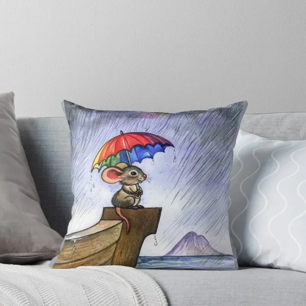 

Little rainbow mouse Throw Pillow luxury decor Pillows Aesthetic Pillow Cases pillow