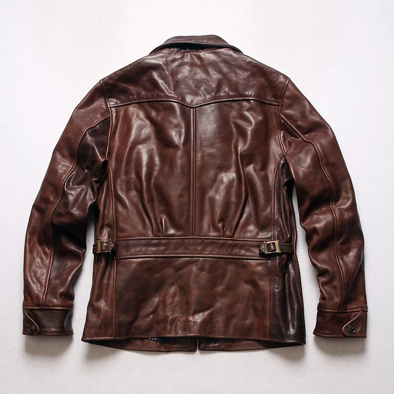 Genuine Horse Leather Super Top Quality Slim Classic Horsehide Stylish Jacket, Asian Size Read Description Before Order!