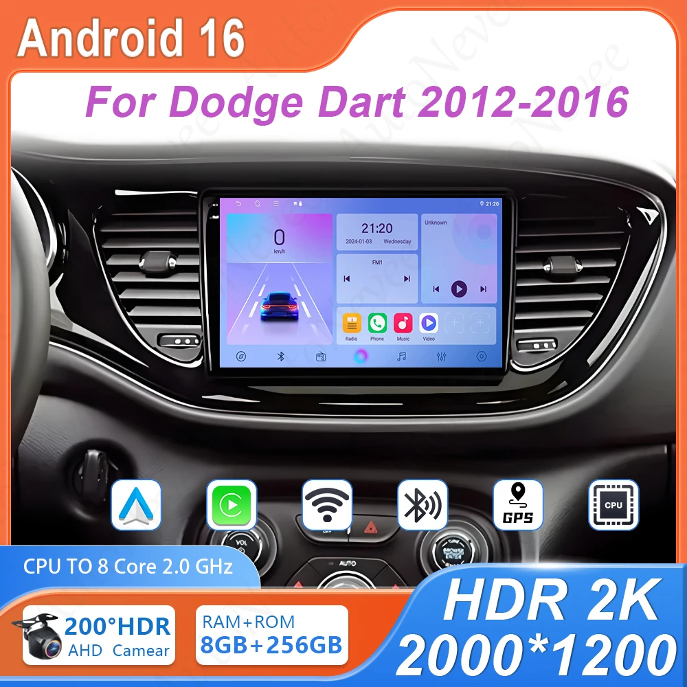 

Android For Dodge Dart 2012 - 2016 Multimedia Player GPS Navigation No 2din Head Unit Car Dvd Auto Radio Stereo High-performance