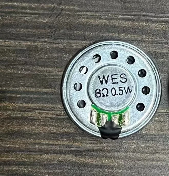 50pcs Round iron shell speaker, 23mm speaker, 8 ohm, 0.5 watt. customizable impedance, power, and lead wire soldering