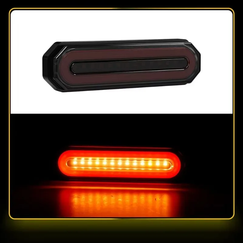 

Fine For Truck Trailer RV Cargo Van 3 in 1 LED Brake Tail Turn Lights Red+Yellow Sequential Flowing Turn Signal Light Stop Taill