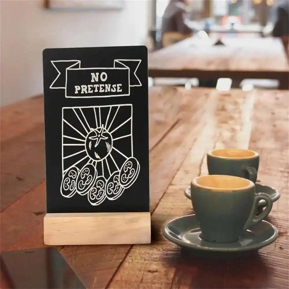 Mini Blackboard Pesan Berdiri Menu Harga Stand Rak Display Meja Papan Billboard Signage Plate Table Top Meja Tanda