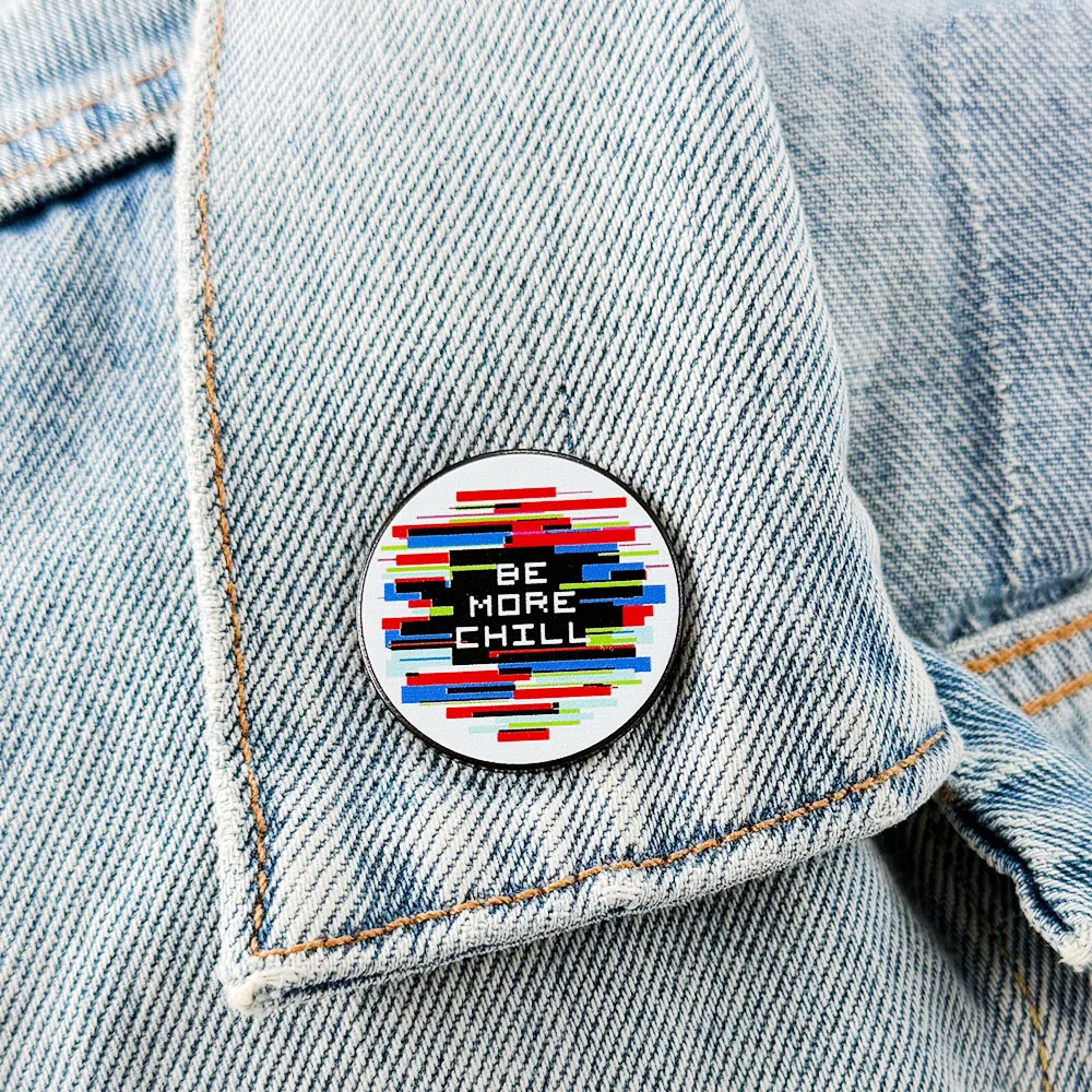 Be More Chill Musical Enamel Pin Broadway Theater Brooch Squip Computer Symbol Badge Jewelry Gift for Musical Fans Souvenir view 5
