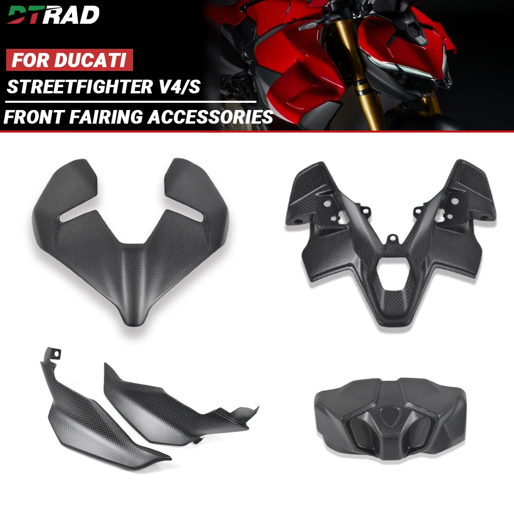 

SF V4 for Ducati Streetfighter V4/S 2025+ Carbon Fiber Motorcycle Front Fairing Kit Headlight Protective Cover Head Inner Panels