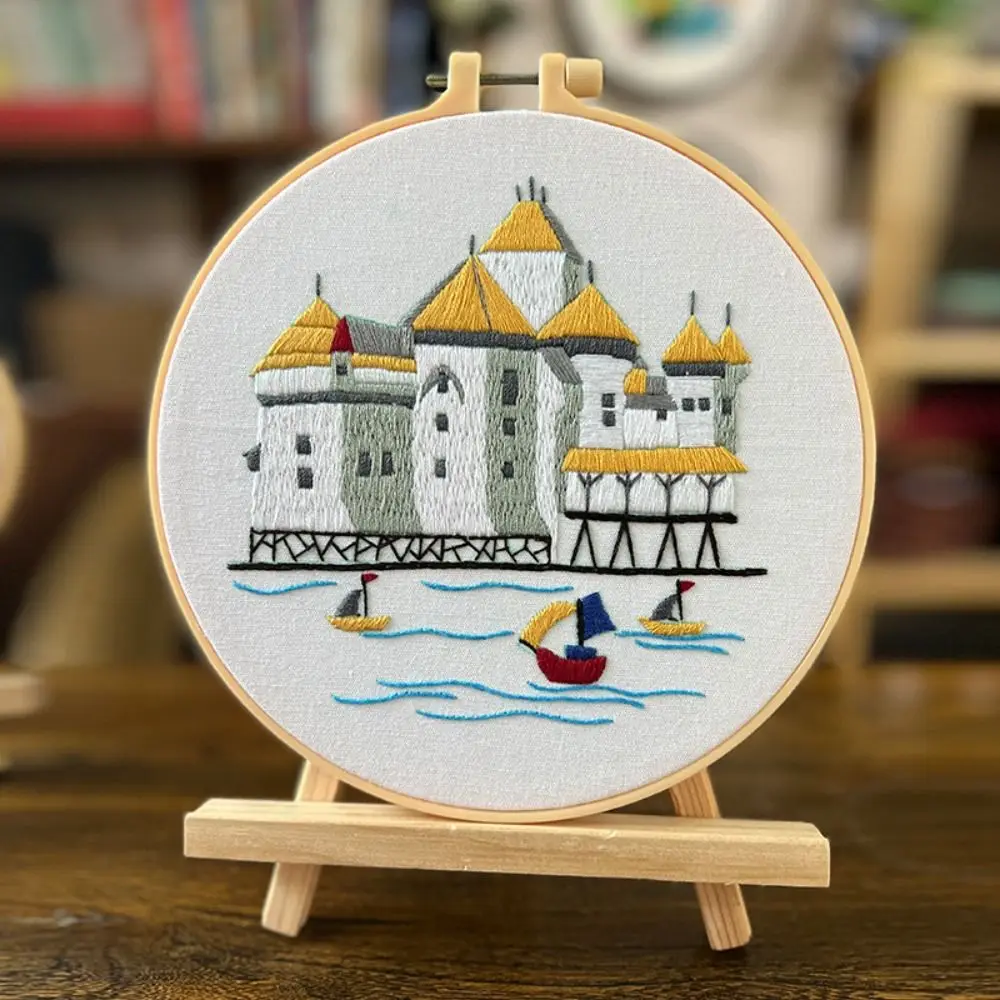 

Sewing Supplies DIY Flower Embroidery Kit Colorful Handmade Cross Stitch Set Hand-stitched Floral Embroidery Set Beginner