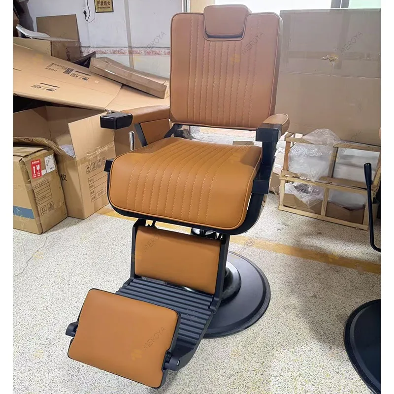 High-quality, Most Popular Wholesale Modern Black Synthetic Leather Barber Shop Classic Reclining Chair for Men