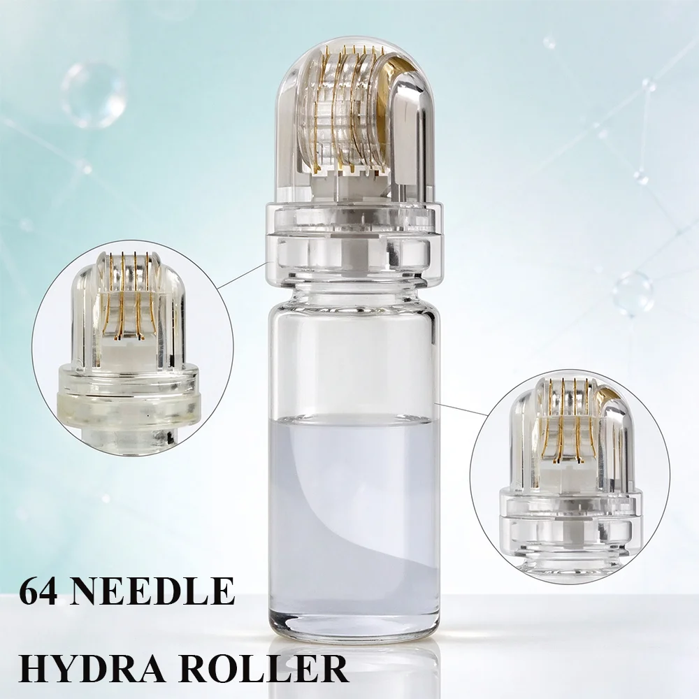 2pcs  Hydra Roller 64 Pins Micro Titanium Needle Tips Dermal Skincare Device&connector