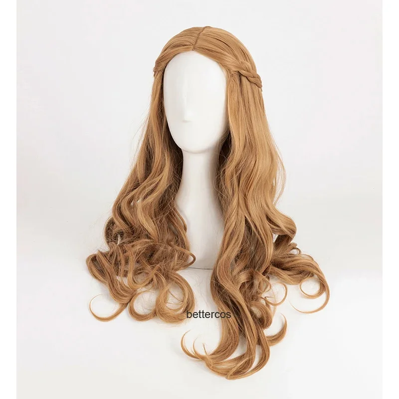 Candy 2025Cersei Lannister Cosplay Wigs Long Brown Heat Resistant Synthetic Hair + Wig Cap