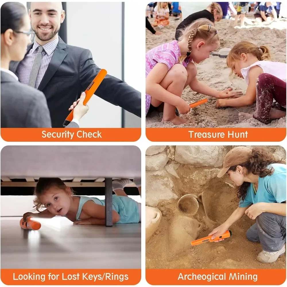 Metal Detector Positioning Rod Handheld Underground GP Pointer Handheld Waterproof High Sensitivity Security Detector Accurate