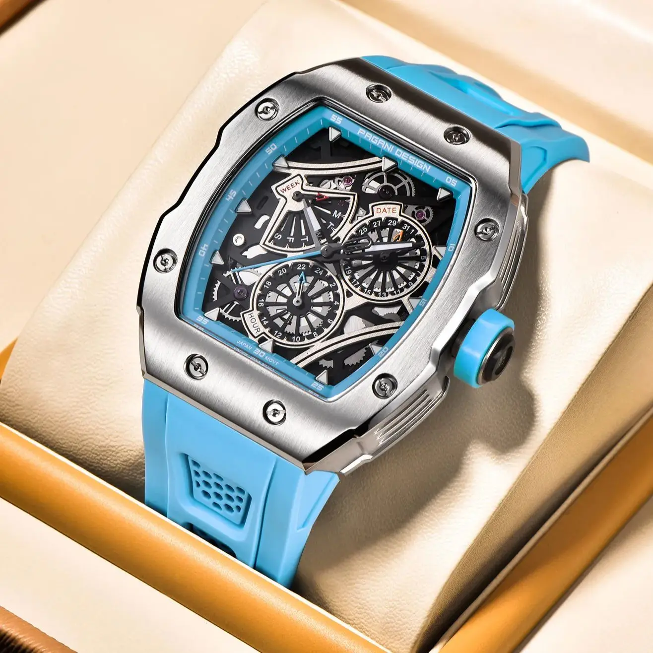 PAGANI DESIGN 2025 New Men Quartz Watch VH88 Sapphire Glass Stainless Steel Waterproof 50M Reloj Hombre