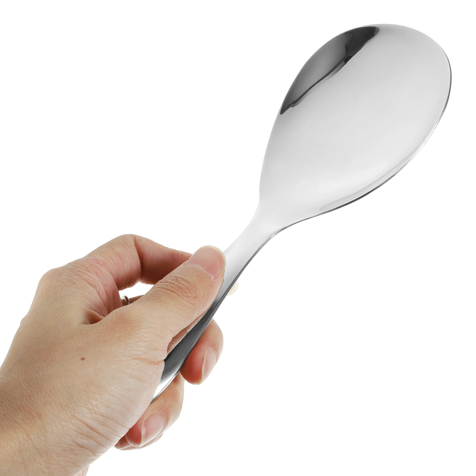 

304 Stainless Steel Spoon Heat Resistant Serving Spoon for Rice Cooker Salad Kitchen Utensils Reusable Safe Rice Spatula