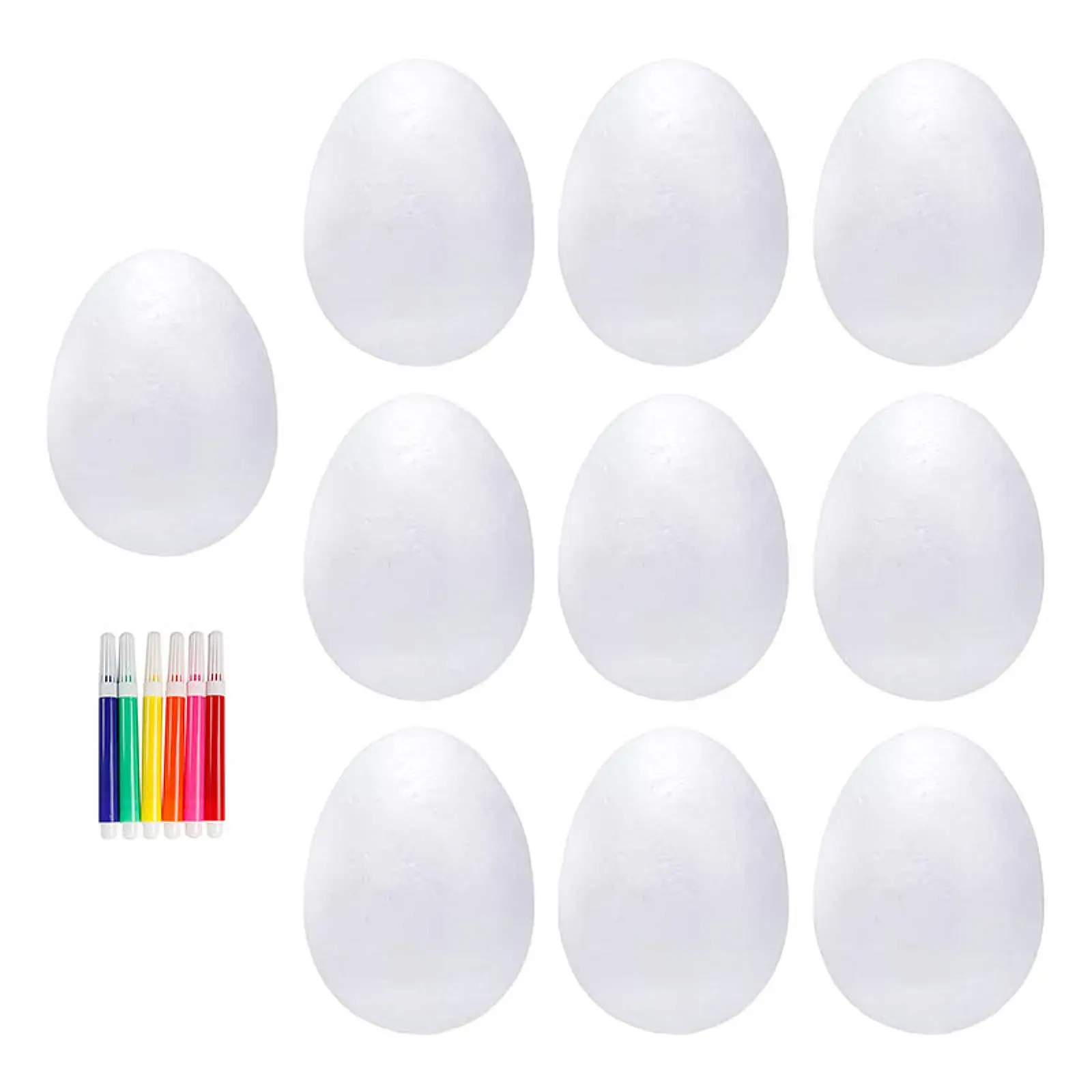 Foam Eggs Unpainted Easter Eggs for Holiday Home Early Childhood Education