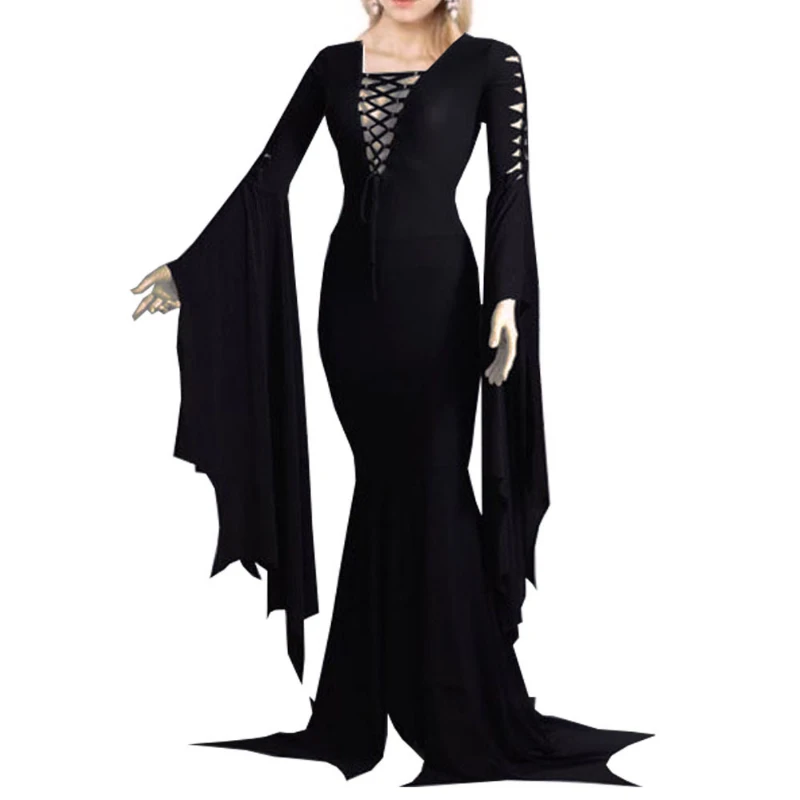 Robe Sorcière Gothique à Lacets – photo 2