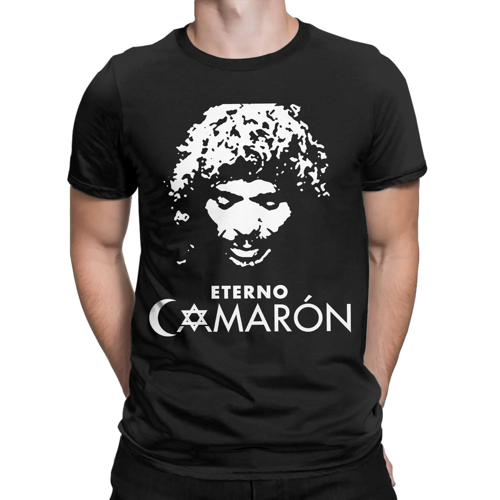 Camarons De La Isla Flamenco Singer T Shirts for Men Pure Cotton T-Shirts O Neck Island Shrimp Tee Shirt Clothes Graphic Printed