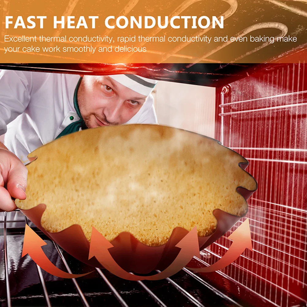 

5Pcs Cake Making Mold Stainless Steel Egg Tart Mould Pudding DIY Baking Molds Heat Resistant Gift Choice Cake DIY Baking