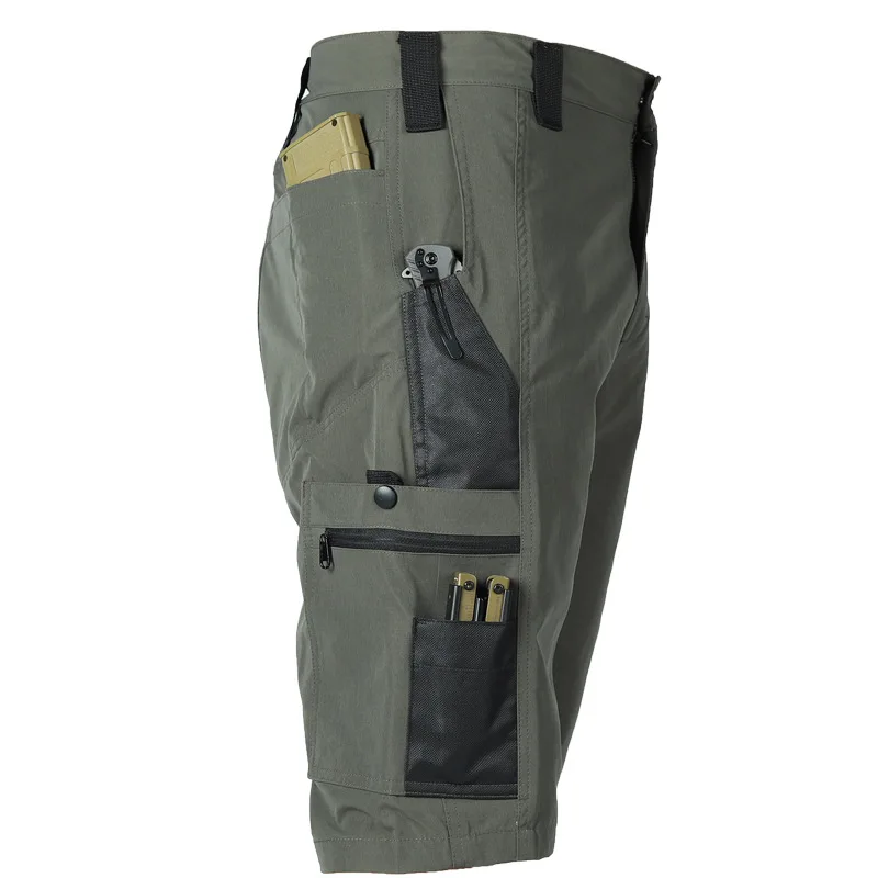 Taktische Tarnshorts, Outdoor-Arbeitshosen, Herren-Cargo-Shorts mit mehreren Taschen, lässige Shorts, schnelltrocknende, abriebfeste Shorts für Herren. – Detail 18