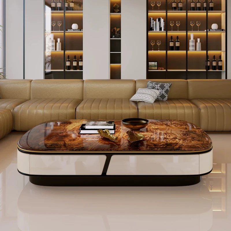 Italian Luxury TV Cabinet Design Coffee Table Storage Living Room TV Stand Combination Center Clearance Unit Furniture Home