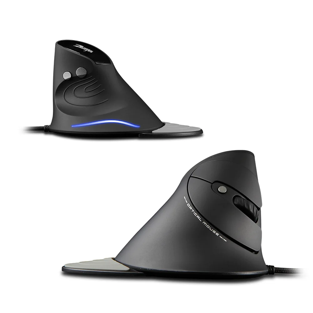 Wired Vertical Mouse RGB Light Effect Ergonomics Design Office Use With Wrist Support DPI Button Comfortable Grip Mause