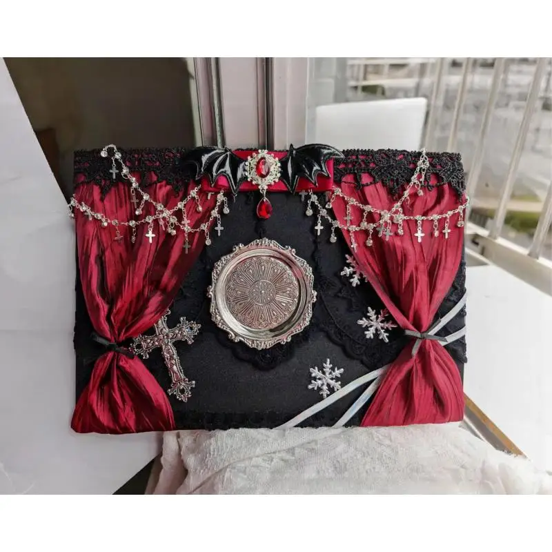 

Вкладыш-панель для сумки Ita Bag в стиле Лолита-вампир, с крестом, для косплея, аниме, 2D эстетики, для демонстрации товаров в форме тарелки