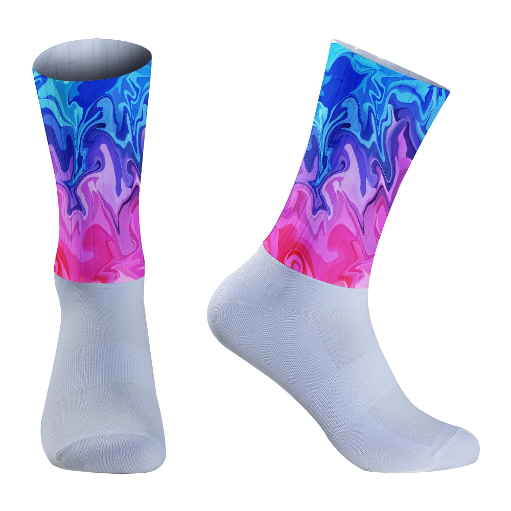 2024 New Summer Socks Anti Slip Seamless Socks Men Breathable Cycling Aero Bike Wearproof Road