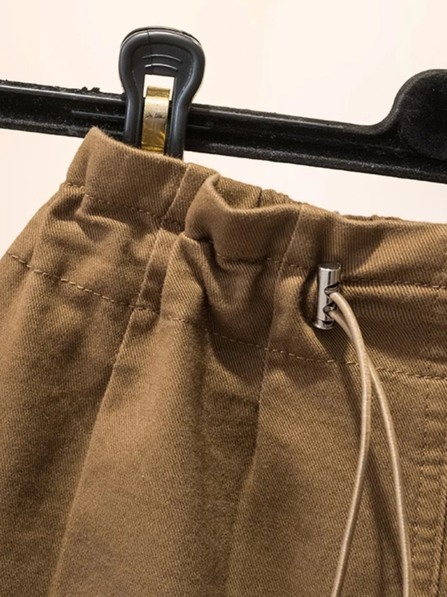 Women's Brown Denim Mid Long Skirt Vintage Aesthetic High Waist Oversize Jean Skirt Y2k A-line Skirts with Slit 2000s Clothes