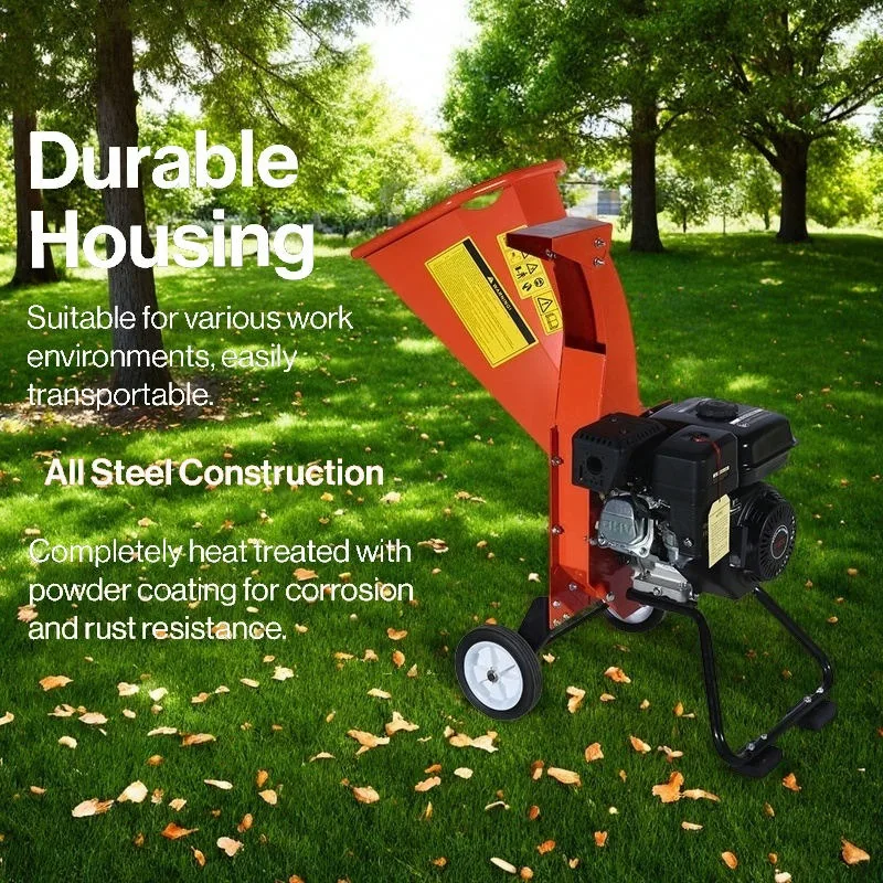 7HP 212cc Wood Chipper Shredder 4 Stroke Engine 50mm Capacity For Garden Forestry Tree Branch Grinding