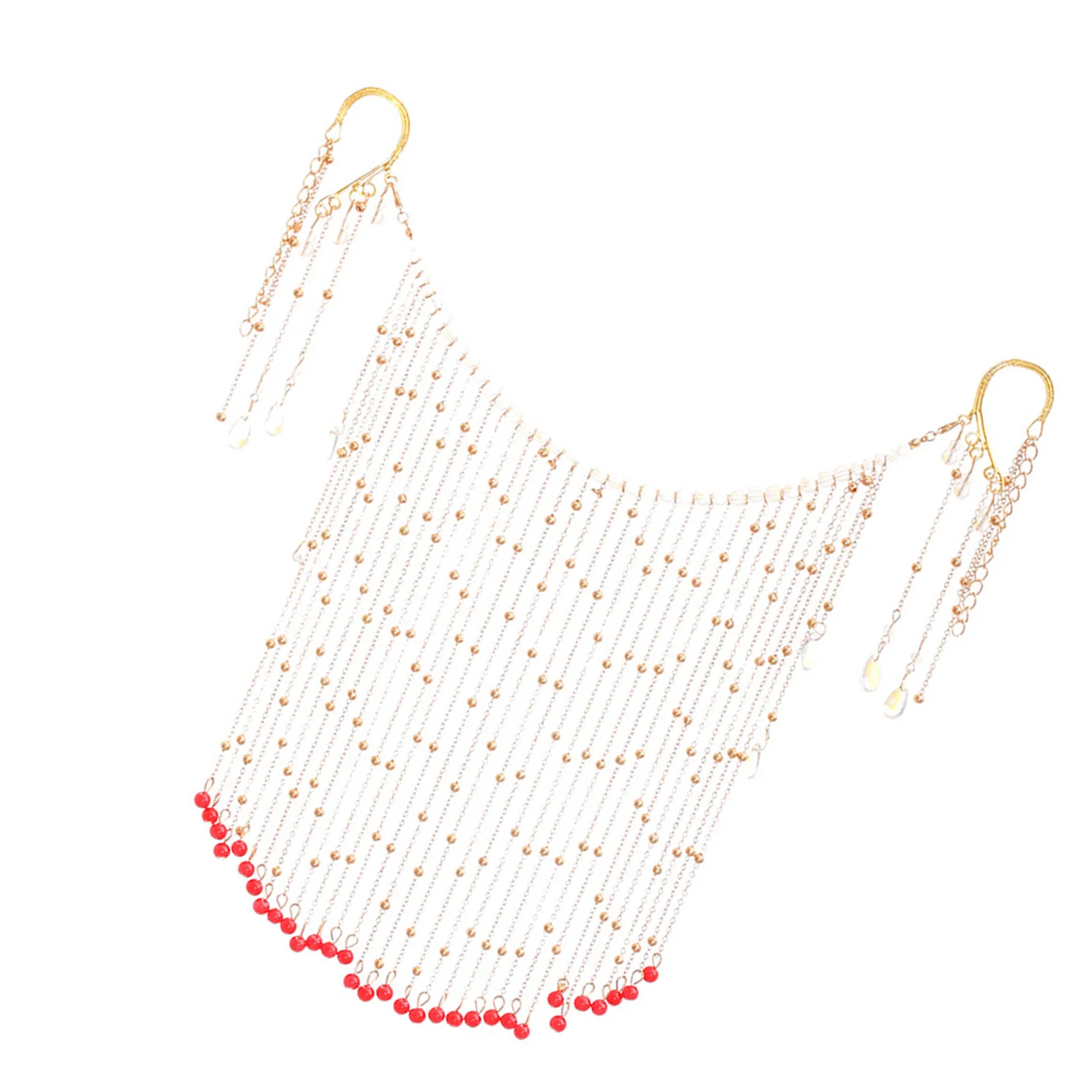 Antiker Stil Haaraccessoires Hanfu Schleier Weiblicher Ohrhänger Quasten-Gesichtsschleier Chinesischer Kopfschmuck Tanz-Performance-Accessoires – Detail 5