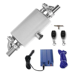 Universal Valved Exhaust Muffler Heat Shield Coating T Style Exhaust Muffler Vacuum Pump Valve Cutout with Remote Controller Kit