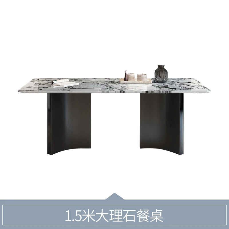 

Nordic Antique Style Household Minimalist Rectangular Marble Dining-Table