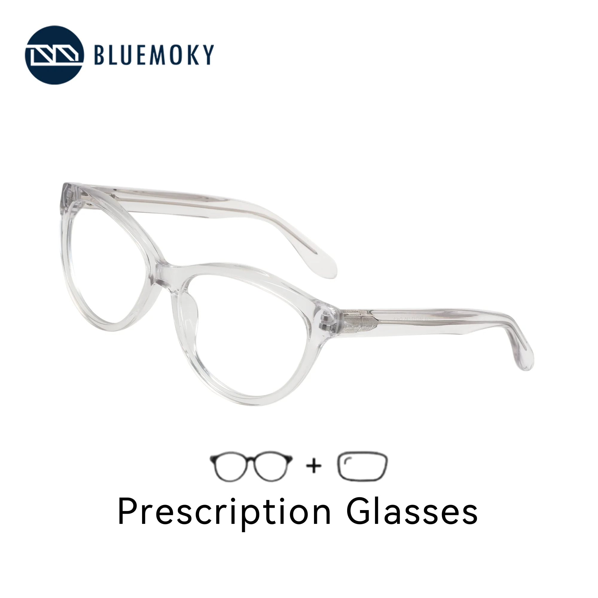 

BLUEMOKY Fashion Acetate Cat Eye Prescription Glasses For Women Progressive Multifocal Custom Eyeglasses Myopia Lenses