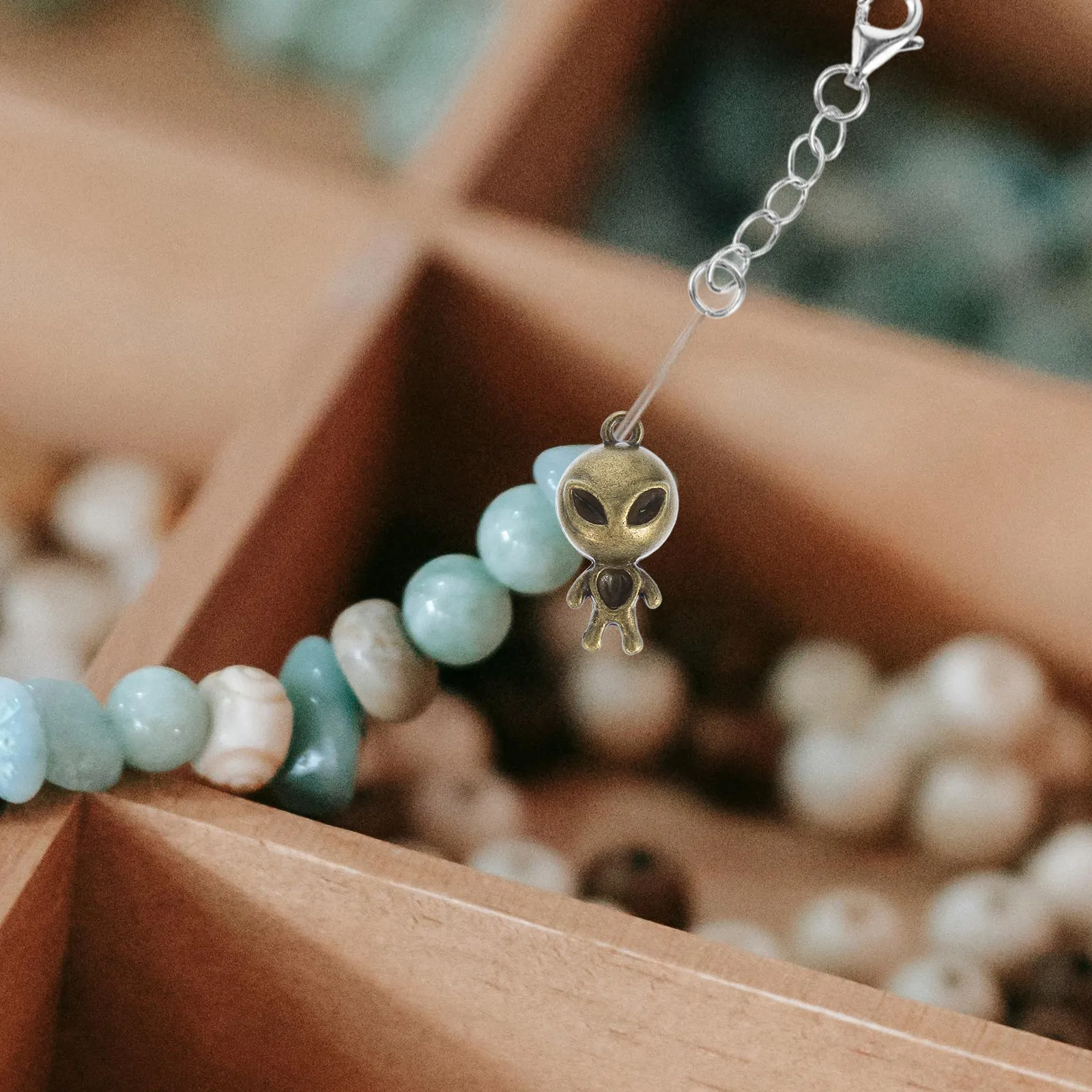 

50pcs Alien Pendant Vintage Alloy Charms for Bracelets Earrings Necklace DIY Crafting Projects Accessories Decorations