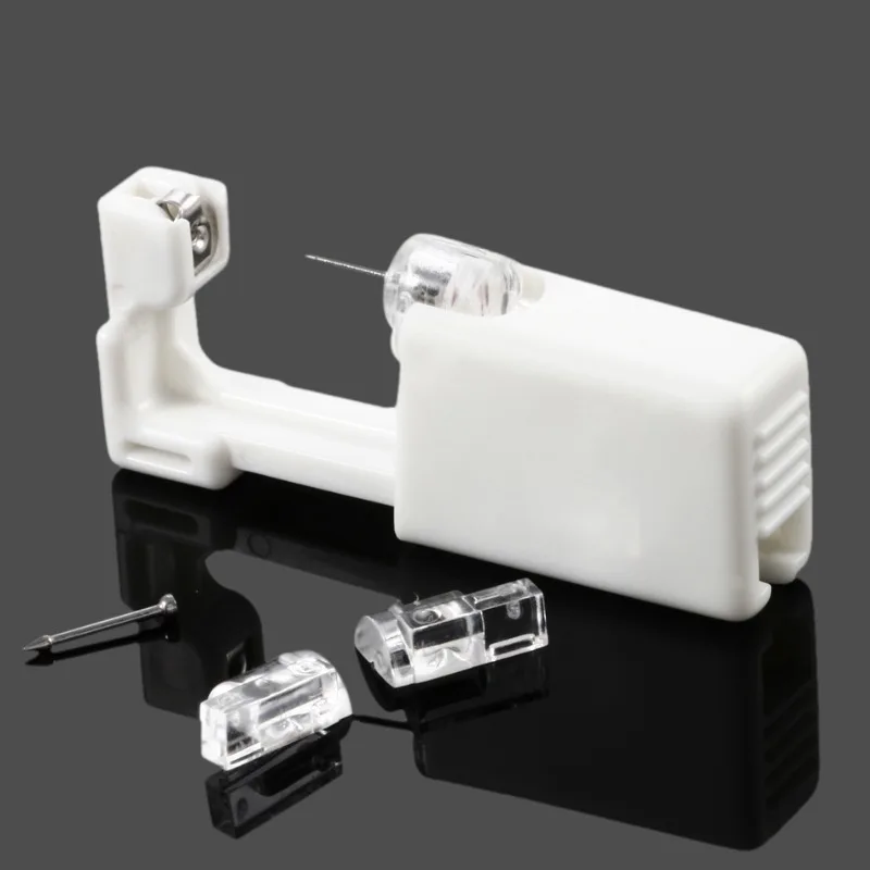 Second Generation Disposable Sterile Ear Piercing Device Painless Self Piercing Gun with Anti-allergy Studs for Home Salon Use