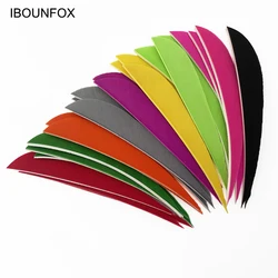 Iyounfox – plumes de dinde de 4 pouces, 50 pièces, ailes droite/gauche, flèches de chasse, tir à l'arc, plumes de flèche en carbone, bricolage