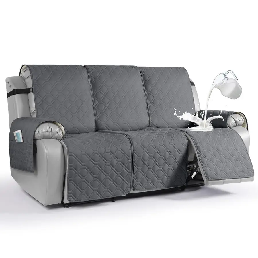 

Waterproof Recliner Couch Covers, Sofa Covers 1Piece Washable Reclining Sofa Cover NonSlip Furniture Protector with Elastic Stra