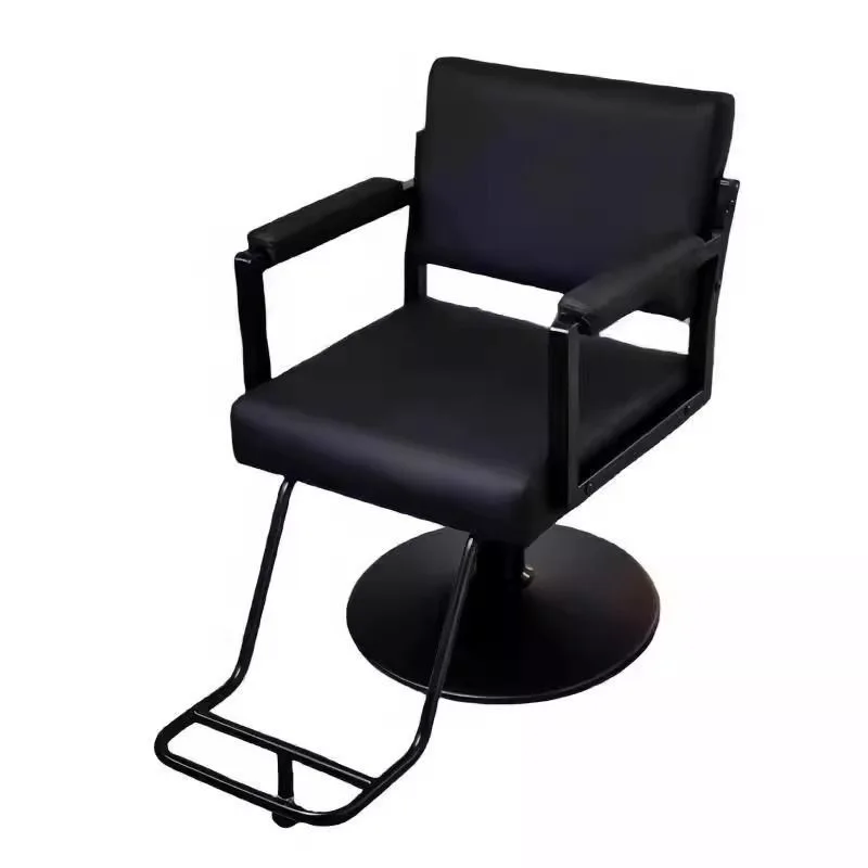 

Black Hair Salon Barber Chair Cutting Chair High-end Hair Salon Ironing and Dyeing Chair High-end