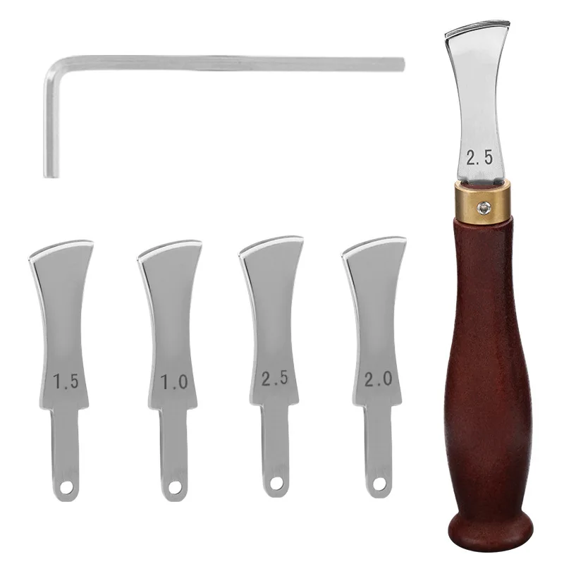 

1Set Crafting Tool Set Edge Creaser Groover Scribe Metal Press 1.0 1.5 2.0 2.5 Sizes DIY Project Kit